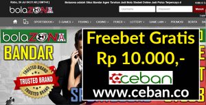 BolaZona – Freebet Gratis Tanpa Deposit Rp 10.000