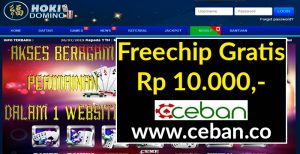 HokiDomino – Freechip Gratis Tanpa Deposit Rp 10.000