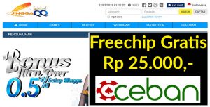 JinggaQQ – Freechip Tanpa Deposit Rp 25.000