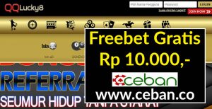 QQLucky8 – Freebet Gratis Tanpa Deposit Rp 10.000