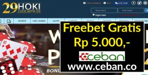 29Hoki – Freebet Gratis Rp 5.000 Gak Pakai Ribet!