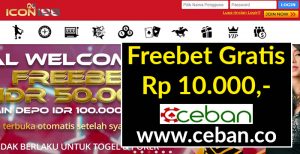 ICON188 – Freebet Gratis Tanpa Deposit Rp 10.000