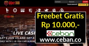 QQBet368 – Freebet Gratis Tanpa Deposit Rp 10.000