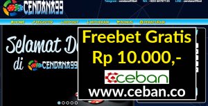 Cendana99 – Freebet Gratis Tanpa Deposit Rp 10.000