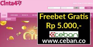 CINTA4D – FREEBET TOGEL TANPA DEPOSIT RP 5.000