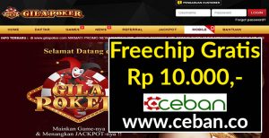 GilaPoker – Freechip Gratis Tanpa Deposit Rp 10.000