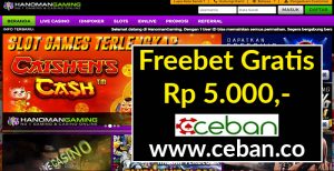 HanomanGaming – Freebet Gratis Tanpa Deposit Rp 5.000