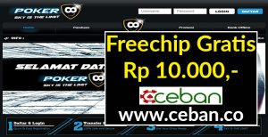 Poker8 – Freechip Gratis Tanpa Deposit Rp 10.000