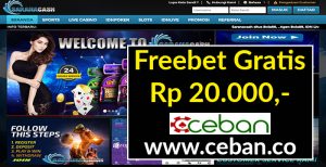 SARANACASH – FREEBET GRATIS TANPA DEPOSIT RP 20.000