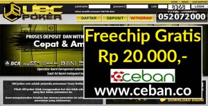 UBCPoker – Freechip Gratis Tanpa Deposit Rp 20.000