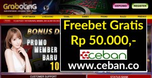 Grabeting – Freebet Gratis Tanpa Deposit Rp 50.000