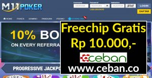 M11Poker – Freechip Gratis Tanpa Deposit Rp 10.000