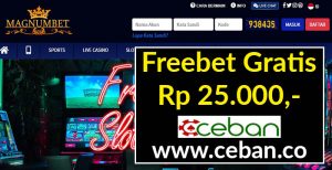 MagnumBet – Freebet Gratis SLOT Tanpa Deposit Rp 25.000