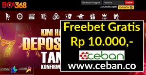 BCA368 – Freebet Gratis Tanpa Deposit Rp 10.000