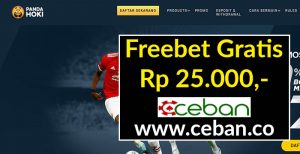 PandaHoki – Freebet Gratis Tanpa Deposit Rp 25.000