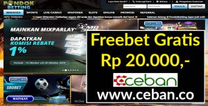 PondokBetting – Freebet Gratis Tanpa Deposit Rp 20.000