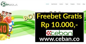 PPBola – Freebet Gratis Tanpa Deposit Rp 10.000