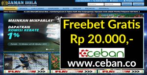 ZamanBola – Freebet Gratis Tanpa Deposit Rp 20.000