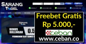 SarangTogel – Freebet Gratis Tanpa Deposit Rp 5.000