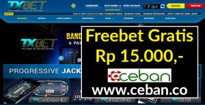 TXBet – Freebet Gratis Tanpa Deposit Rp 15.000