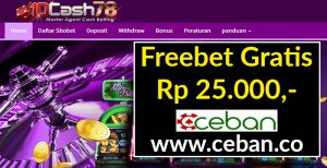 AGENBOLACASH78 – FREEBET GRATIS TANPA DEPOSIT RP 25.000