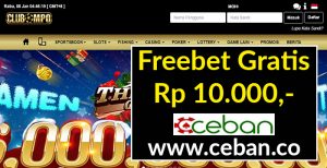 CLUBMPO – FREEBET GRATIS TANPA DEPOSIT RP 10.000