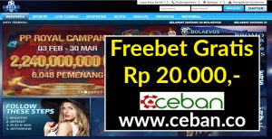 BOLAEVOS – FREEBET GRATIS TANPA DEPOSIT RP 20.000