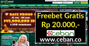 GAJICASH – FREEBET GRATIS TANPA DEPOSIT RP 20.000