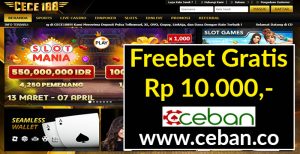 CECE188 – FREEBET GRATIS TANPA DEPOSIT RP 10.000