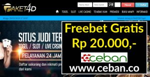 PAKET4D – FREEBET GRATIS TANPA DEPOSIT RP 20.000