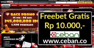 VISA288 – FREEBET GRATIS TANPA DEPOSIT RP 10.000