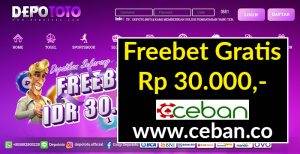 DEPOTOTO – FREEBET GRATIS TANPA DEPOSIT RP 30.000