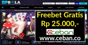 DPBOLA – FREEBET GRATIS TANPA DEPOSIT RP 25.000