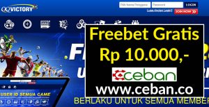 QQVICTORY – FREEBET GRATIS TANPA DEPOSIT RP 10.000