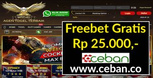 WSDTOGEL4D – FREEBET GRATIS TANPA DEPOSIT RP 25.000