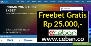 1XBET – FREEBET GRATIS RP 25.000 ATAU CLAIM FREE SPIN SLOT 20 X