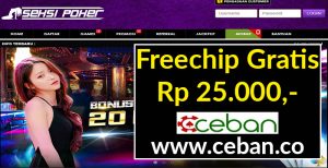 SEKSIPOKER – FREECHIPS GRATIS TANPA DEPOSIT RP 25.000