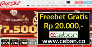 COCASLOT – FREEBET SLOT GRATIS TANPA DEPOSIT RP 20.000