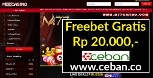 M77CASINO – FREEBET GRATIS TANPA DEPOSIT RP 20.000