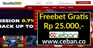 BOOKIE168 – FREEBET GRATIS TANPA DEPOSIT RP 25.000