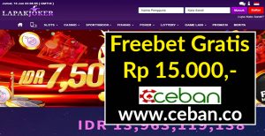 LAPAKJOKER – FREEBET GRATIS TANPA DEPOSIT RP 15.000