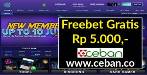 KOMPASTOGEL – FREEBET GRATIS TANPA DEPOSIT RP 5.000