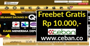 QQISTANABET – FREEBET GRATIS TANPA DEPOSIT RP 10.000