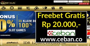 QQHOLIC – FREEBET GRATIS TANPA DEPOSIT RP 20.000