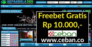 SEPAKBOLA365 – FREEBET GRATIS TANPA DEPOSIT RP 10.000