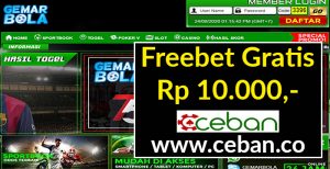 GEMARBOLA – FREEBET GRATIS TANPA DEPOSIT RP 10.000