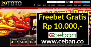 29TOGEL – FREEBET GRATIS TANPA DEPOSIT RP 10.000