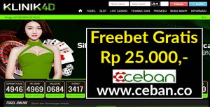 KLINIK4D – FREEBET GRATIS TANPA DEPOSIT RP 25.000