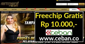 ARMANIPOKER – FREECHIP GRATIS TANPA DEPOSIT RP 10.000