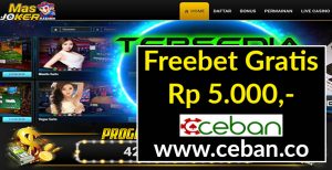 MASJOKER – FREEBET GRATIS TANPA DEPOSIT RP 5.000